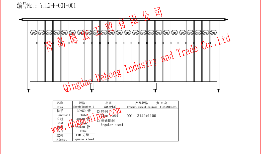 Exterior Wrought Iron Balcony/Iron Railing