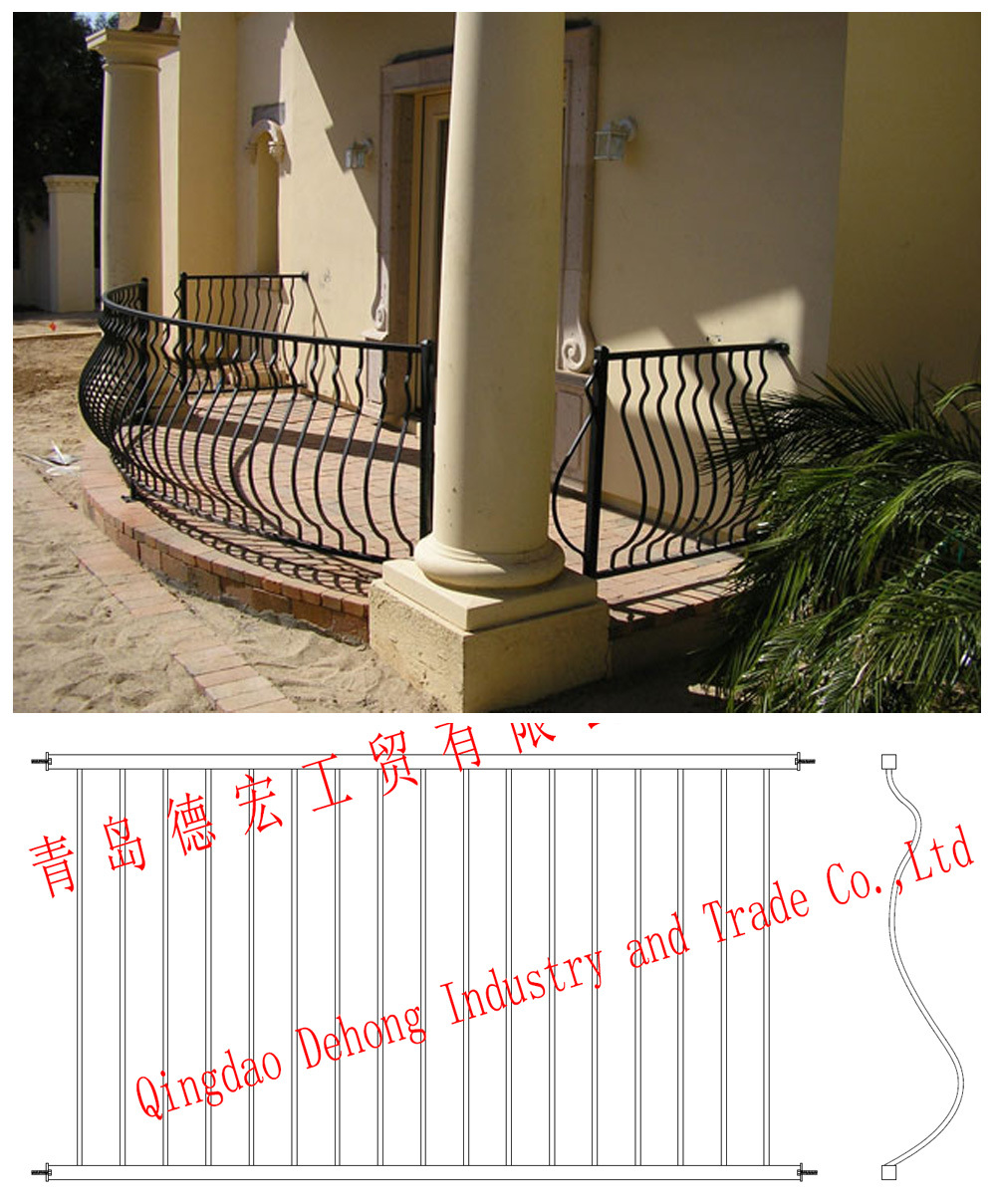 Ornamental Security Customized Wrought Iron Fences/Fencing