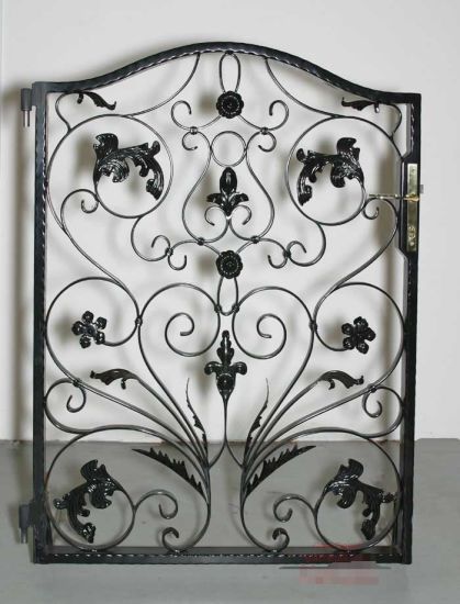 Heat Resistant Modern Style Wrought Iron Beautiful Metal Entrance Door