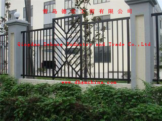 Black Powder Coating Wrought Iron/Steel Garden Fences