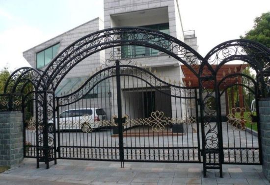 Custom European Aluminium/Wrought Iron Entrance Gate for Home, Garden