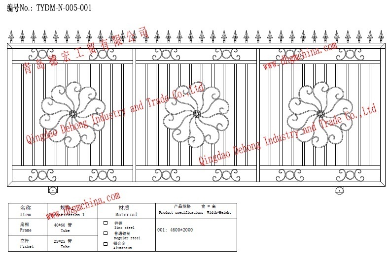 New Design Galvanized Steel Sliding Entrance Gate