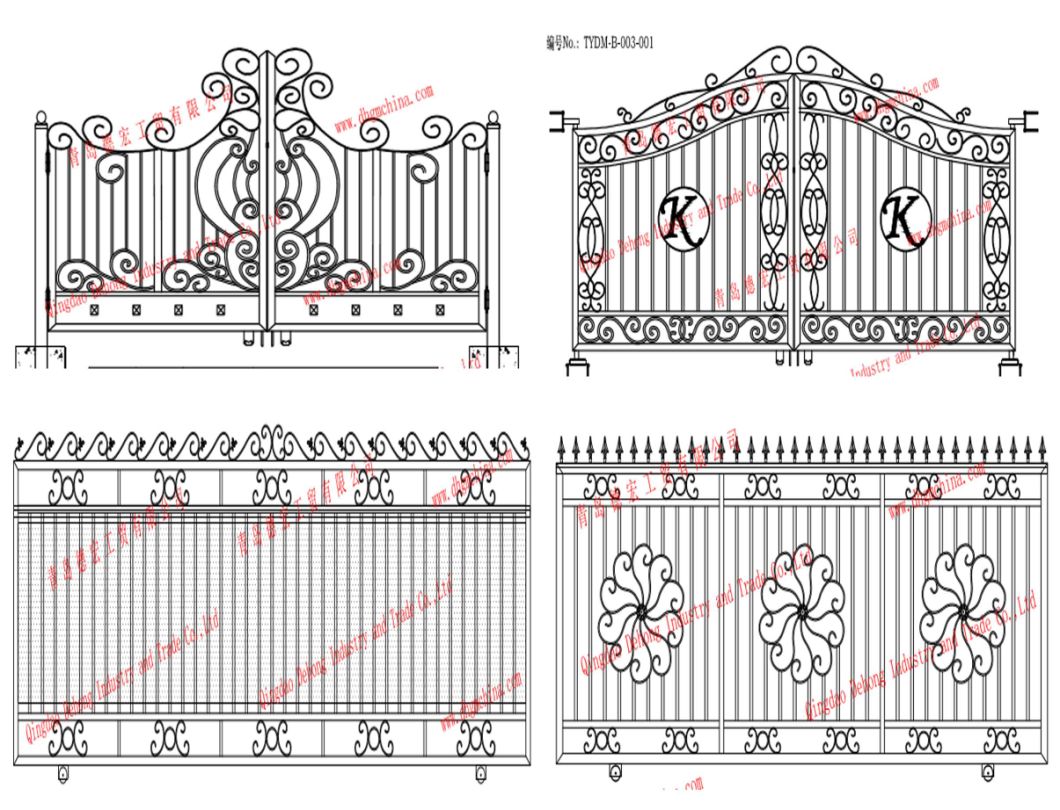 Decorative Commerical High Quality Wrought Iron Gate