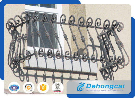 Cheap Wrought Iron Fence / Powder Coated Galvanized Steel Balcony Railing