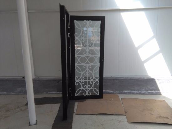 Hot Selling Powder Coated Galvanized Steel Entrance Door