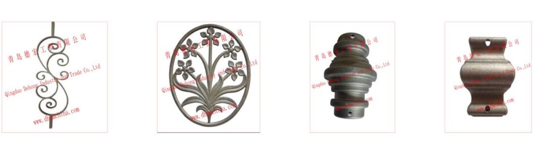 Wrought Iron Beautiful Balcony Balustrade Flower Decorative Part