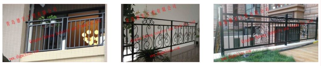 Decorative Vintage Wrought Iron Balcony Balustrade