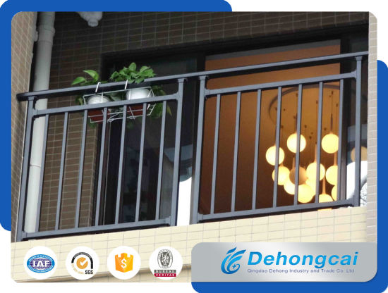 Cheap Wrought Iron Balcony Fence Designs / Galvanized Steel Safety Fence