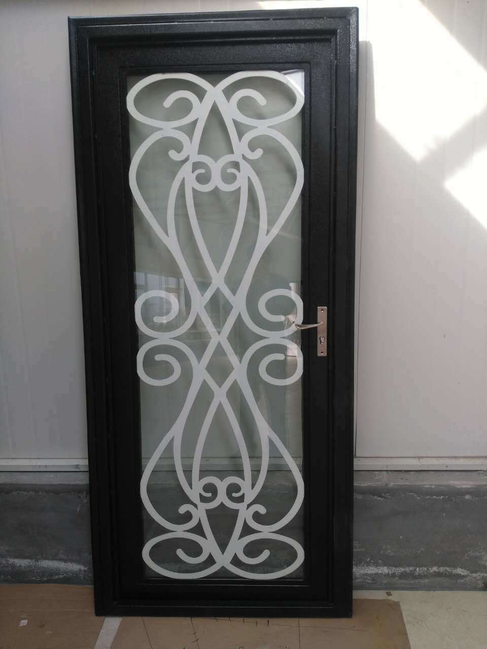 Luxury Powder Coated Galvanized Steel Entrance Door