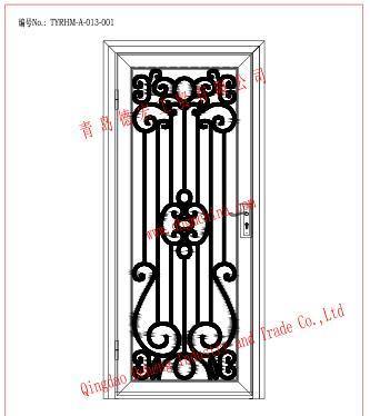 High Quality China Galvanized Metal Door with Double Glass