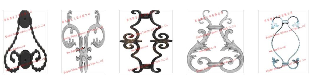 Decorative Wrought Iron or Aluminum Fence Accessory Flower Part
