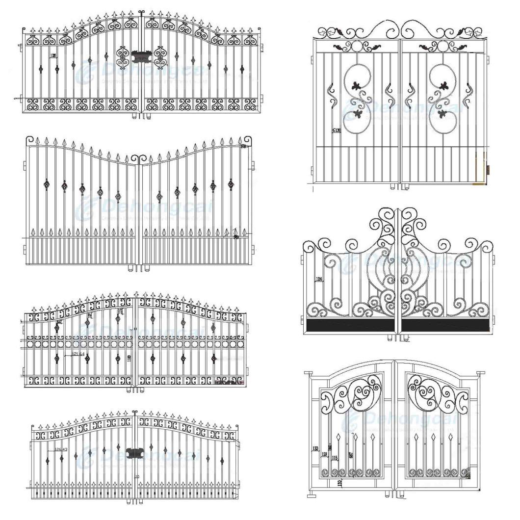 Decorative Residential Safety Automatic Sliding Gate/Steel Driveway Gate