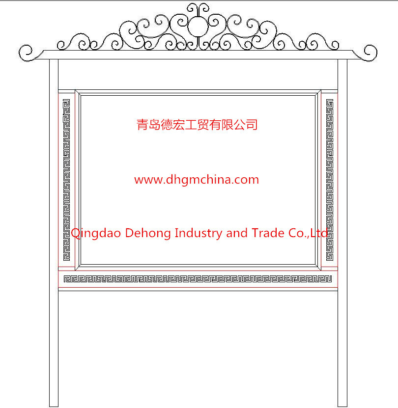 Small Ornamental Iron Stee Advertising Billboard