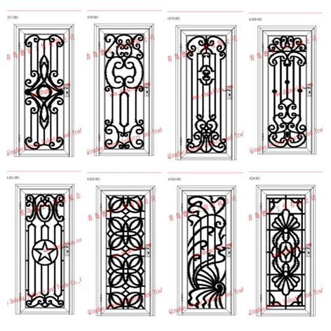 Inner Door Modern Style Wrought Iron Beautiful Metal Entrance Door