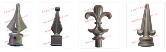 Decorative Wrought Iron or Aluminum Fence Accessory Flower Part