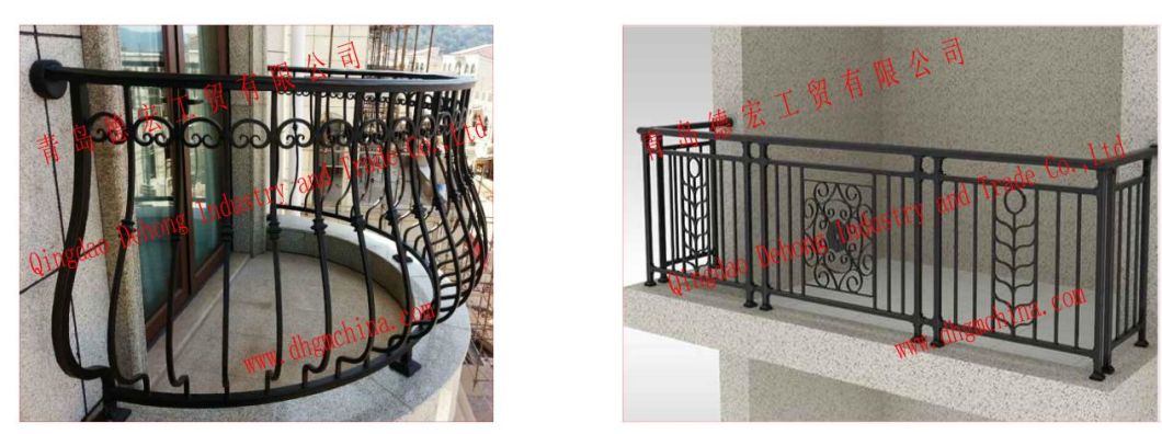 Beautiful Decorative Vintage Wrought Iron Balcony Railing Balustrade