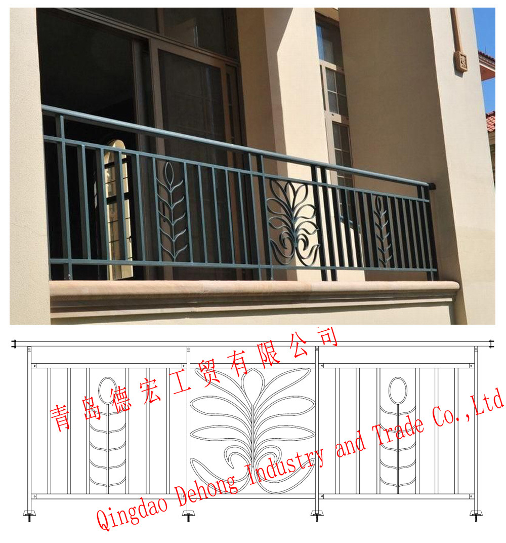 Modern Decorative Wrought Iron Balcony Railing Designs / Metal Balcony Railing