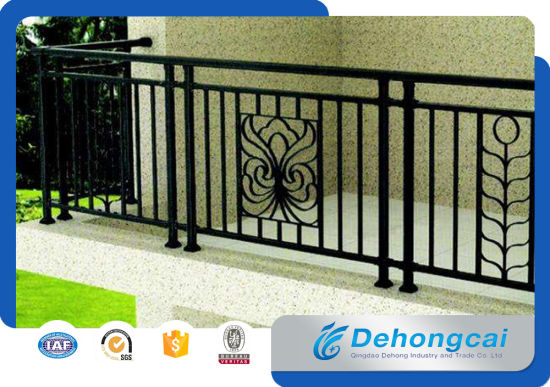 Customed Ornamental Wrought Iron Balcony Fence with High Quality