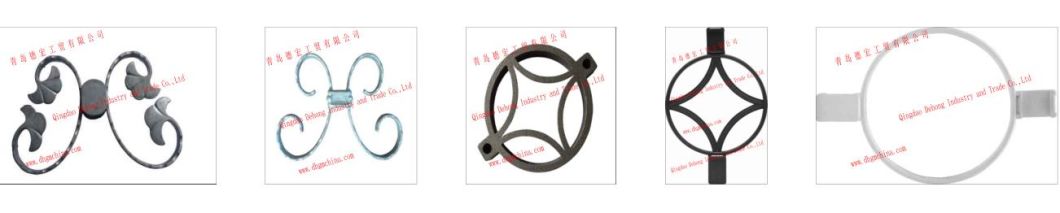 Decorative Wrought Iron or Aluminum Fence Accessory Flower Part