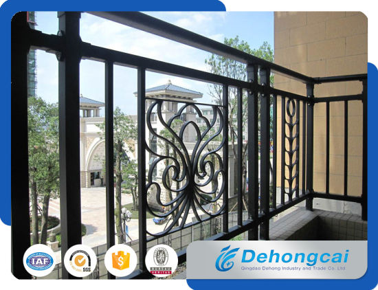 Ornamental Galvanized Wrought Iron Safety Balcony Fence with Powder Coated