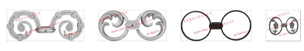 Decorative Wrought Iron or Aluminum Fence Accessory Flower Part