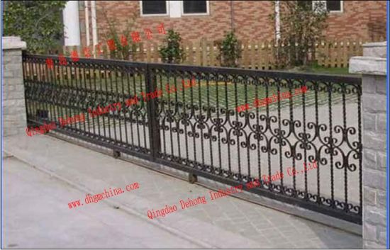 Decorative Residential Safety Automatic Sliding Gate/Steel Driveway Gate
