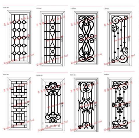 Heat Resistant Modern Style Wrought Iron Beautiful Metal Entrance Door