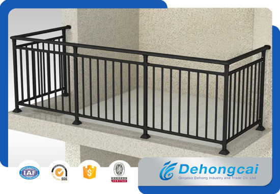 Prefabricated Metal Balcony Fence / Wrought Iron Balcony Fence