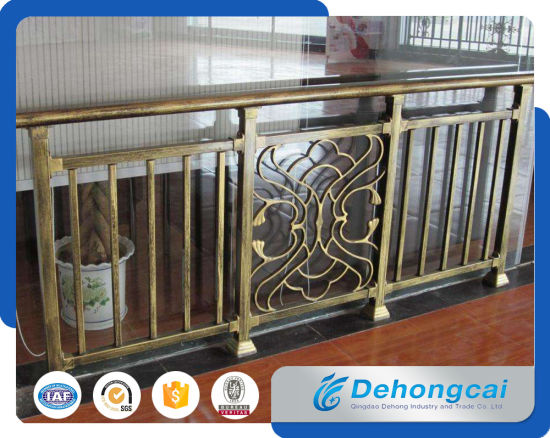 Exterior Aluminium Balcony Balustrade / Decorative Galvanized Wrought Iron Balcony Railing