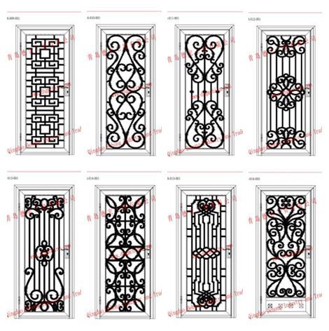 Heat Resistant Modern Style Wrought Iron Beautiful Metal Entrance Door